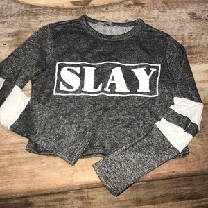 Charlotte Russe Crop sweatshirt XS